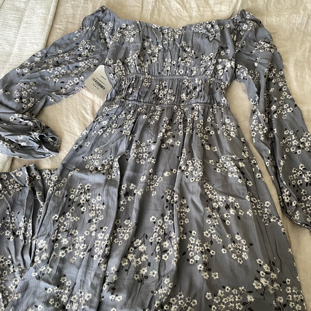NWT Blue floral midi dress - Picture 2 of 6